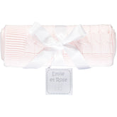 Baby Pink Cable Knit Blanket